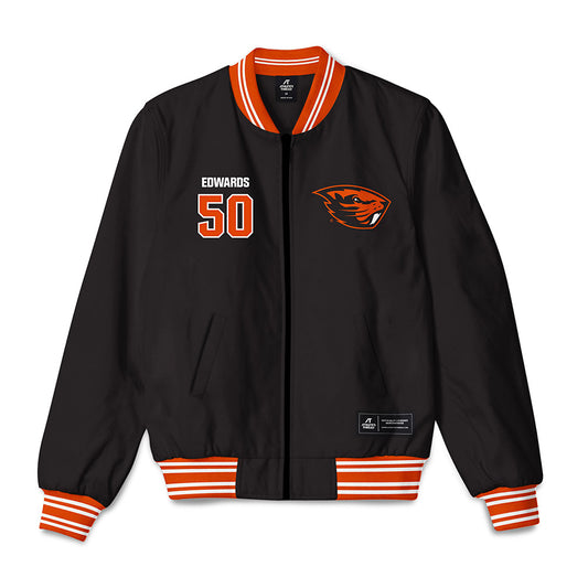 Oregon State - NCAA Baseball : Zach Edwards - Bomber Jacket-0