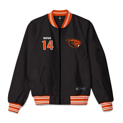 Oregon State - NCAA Women's Volleyball : Jackie Matias - Bomber Jacket-0
