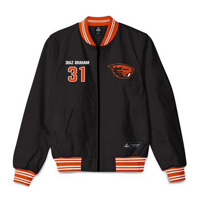 Oregon State - NCAA Men's Basketball : Jorge Diaz Graham - Bomber Jacket-0