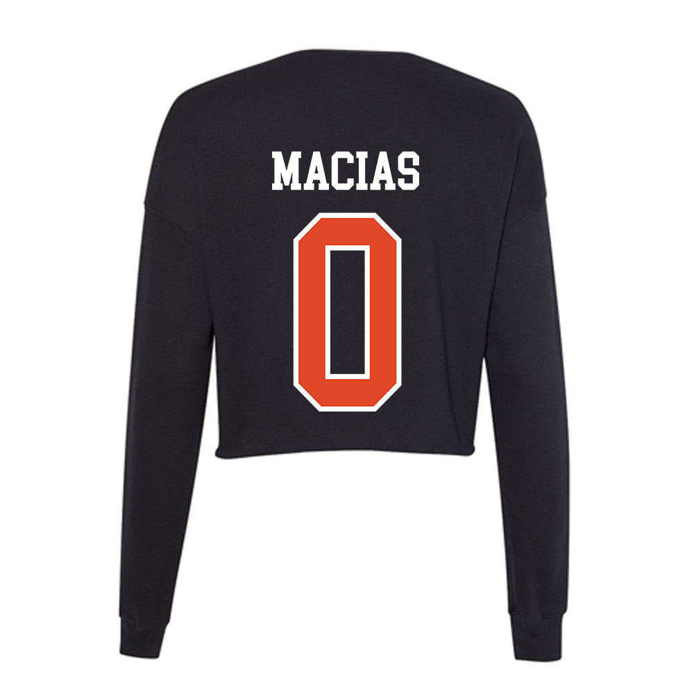 Oregon State - NCAA Men's Soccer : Michael Macias - Women's Cropped Crew Fleece-1