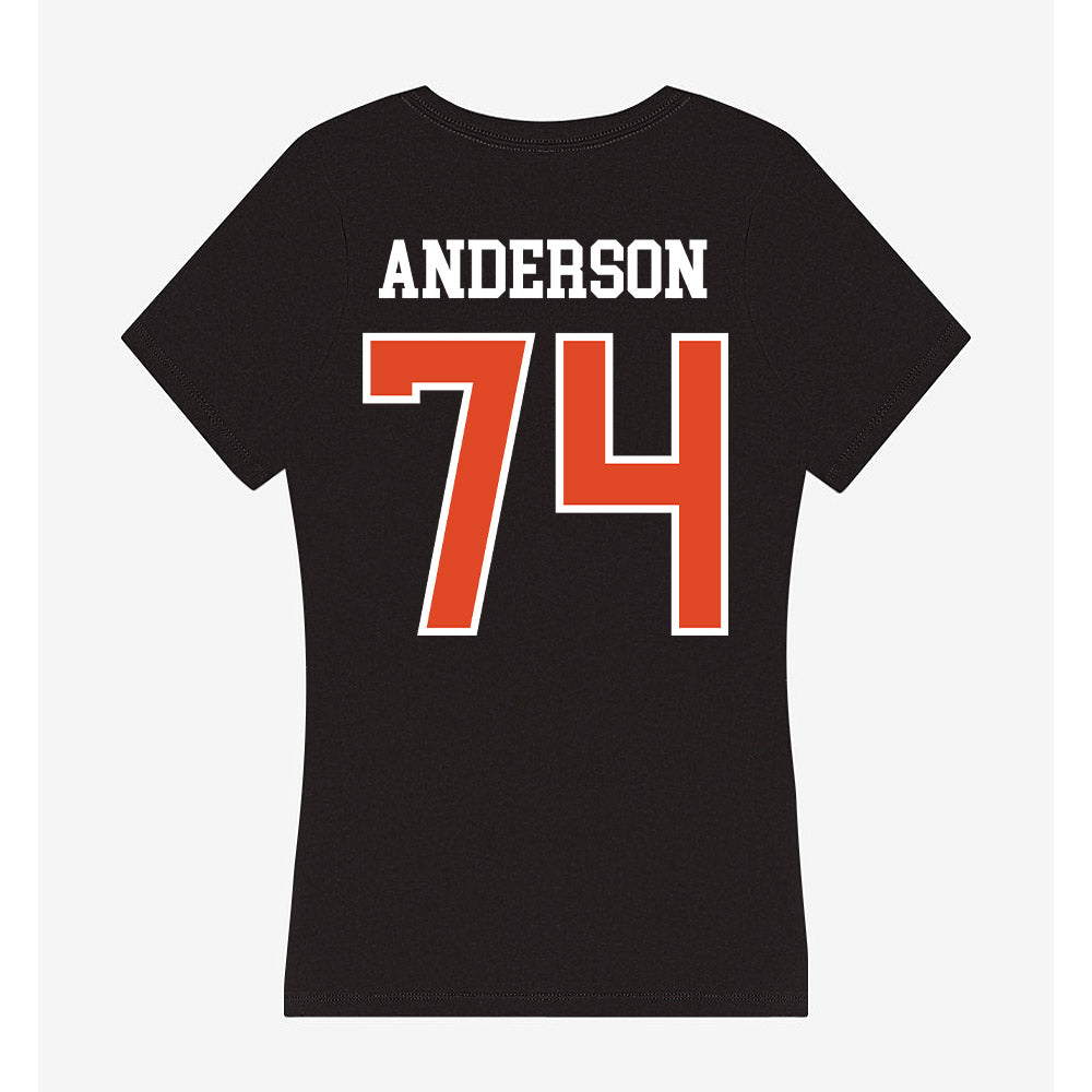 Oregon State - NCAA Football : Jacob Anderson - Women's V-Neck T-Shirt-1