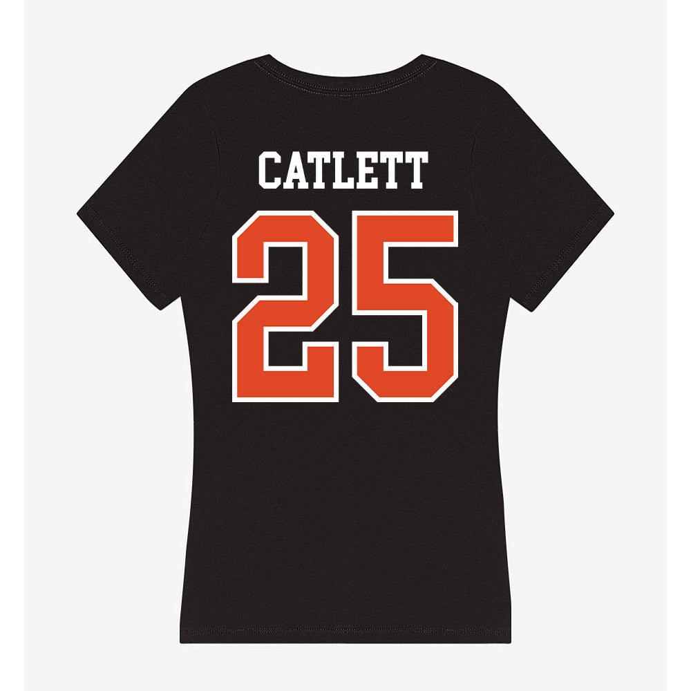 Oregon State - NCAA Men's Soccer : Sava Catlett - Women's V-Neck T-Shirt-1