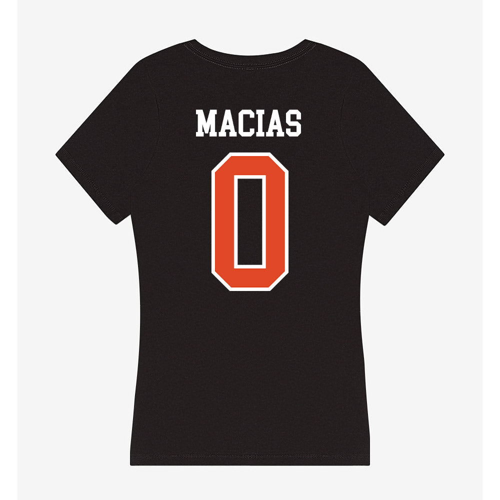 Oregon State - NCAA Men's Soccer : Michael Macias - Women's V-Neck T-Shirt-1