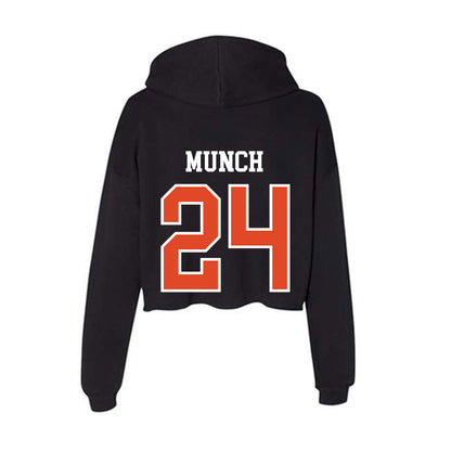 Oregon State - NCAA Men's Basketball : Johan Munch - Women's Crop Fleece Hoodie-1