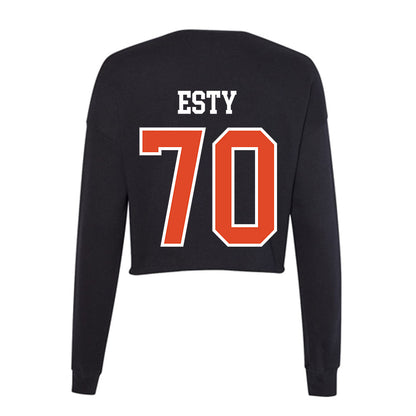 Oregon State - NCAA Football : Zander Esty - Women's Cropped Crew Fleece-1
