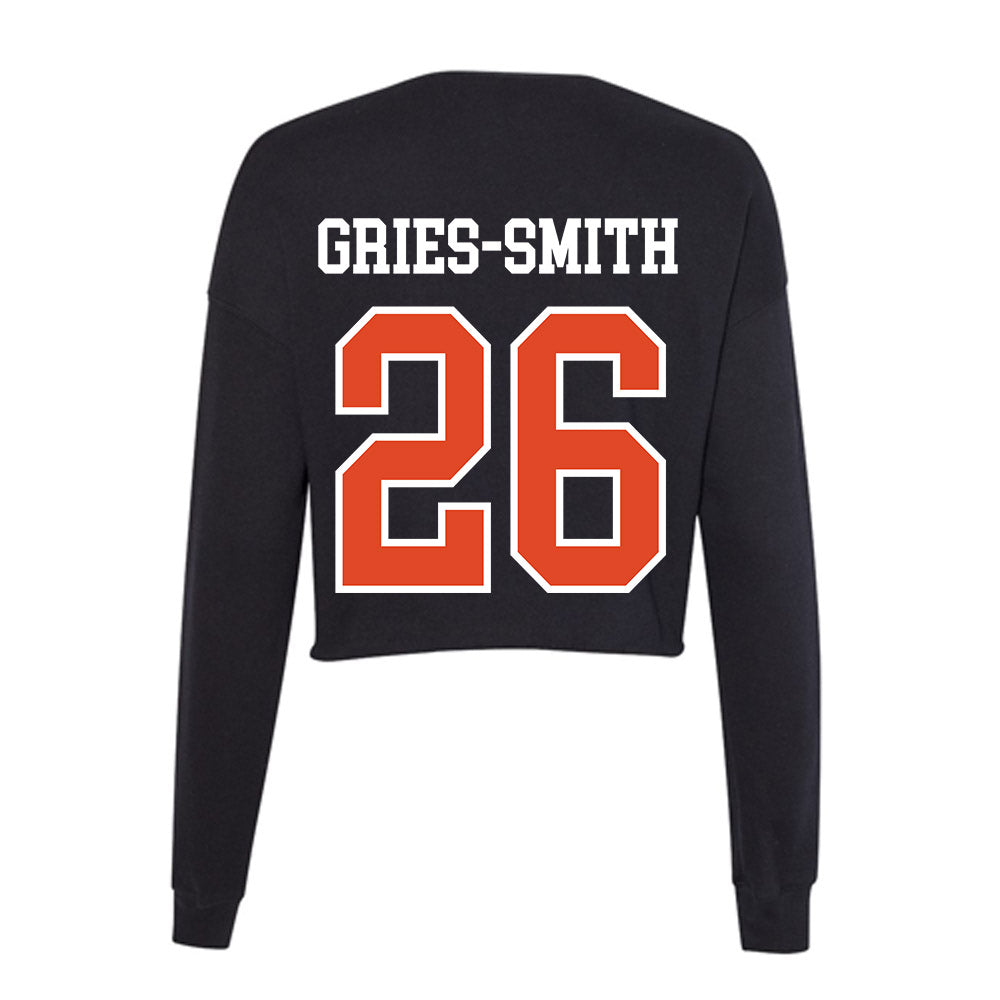 Oregon State - NCAA Baseball : Eli Gries-Smith - Women's Cropped Crew Fleece-1