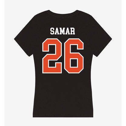 Oregon State - NCAA Men's Basketball : Matija Samar - Women's V-Neck T-Shirt-1