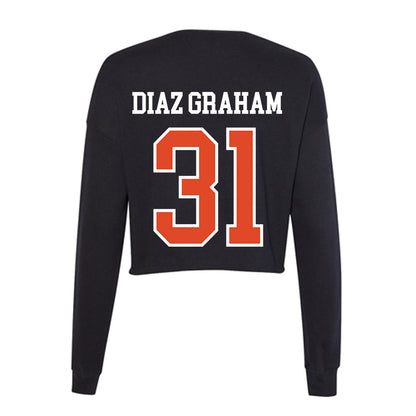 Oregon State - NCAA Men's Basketball : Jorge Diaz Graham - Women's Cropped Crew Fleece-1