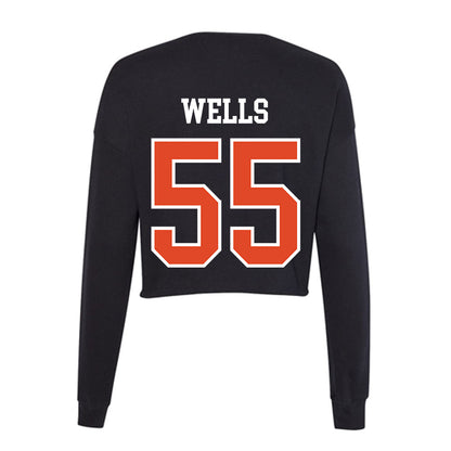 Oregon State - NCAA Football : Van Wells - Women's Cropped Crew Fleece-1