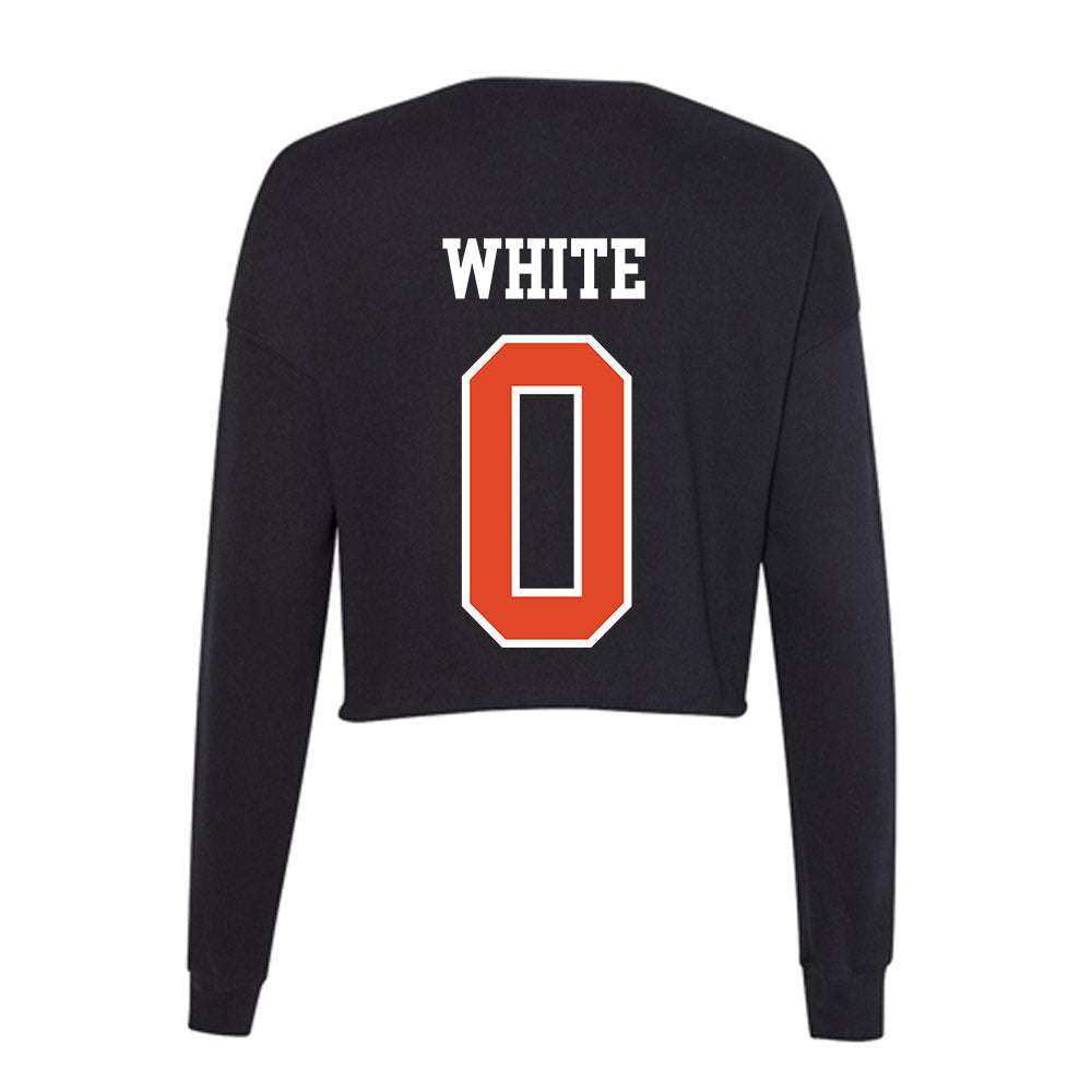 Oregon State - NCAA Men's Basketball : Desmond White - Women's Cropped Crew Fleece-1