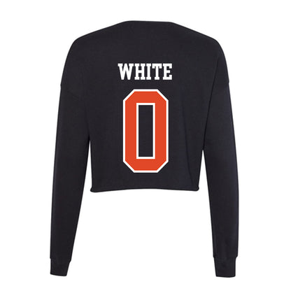 Oregon State - NCAA Men's Basketball : Desmond White - Women's Cropped Crew Fleece-1