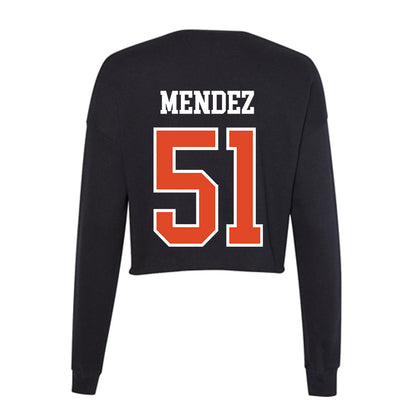 Oregon State - NCAA Baseball : Connor Mendez - Women's Cropped Crew Fleece-1