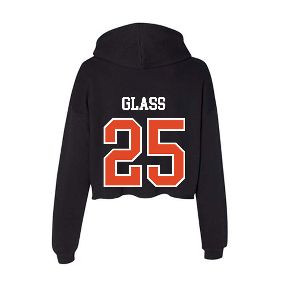 Oregon State - NCAA Football : Kourdey Glass - Women's Crop Fleece Hoodie-1