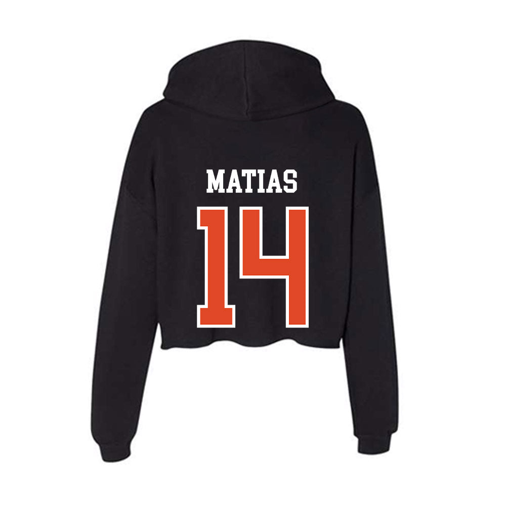 Oregon State - NCAA Women's Volleyball : Jackie Matias - Women's Crop Fleece Hoodie-1