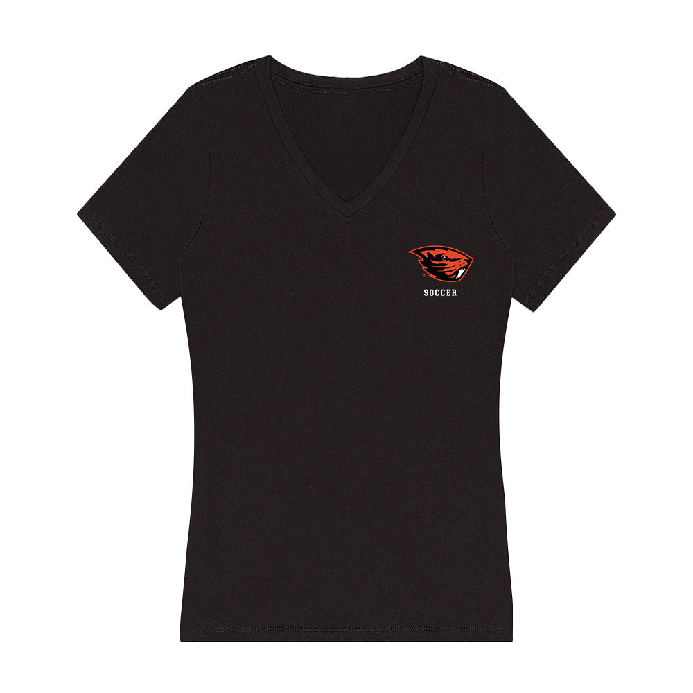 Oregon State - NCAA Women's Soccer : Morgan Long - Women's V-Neck T-Shirt-0