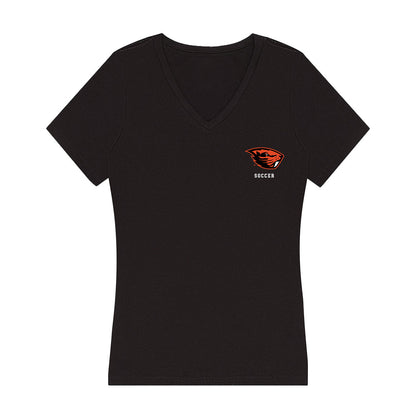 Oregon State - NCAA Women's Soccer : Morgan Long - Women's V-Neck T-Shirt-0