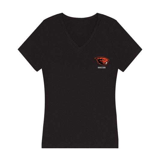 Oregon State - NCAA Women's Soccer : Morgan Long - Women's V-Neck T-Shirt-0
