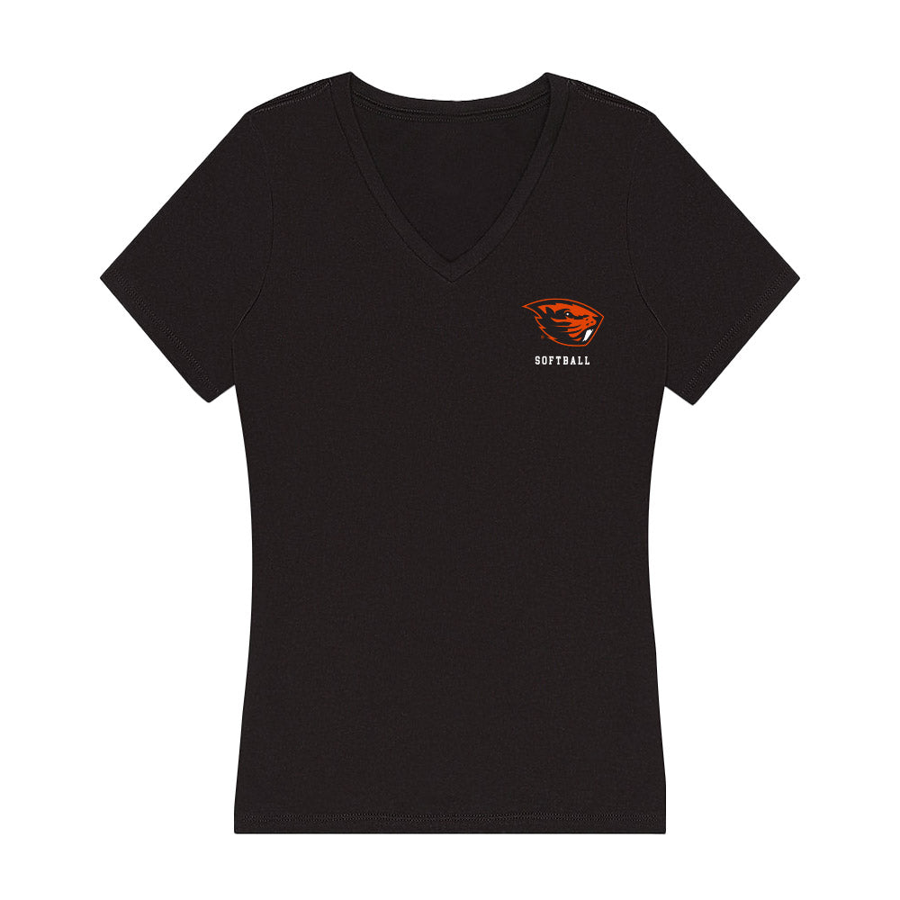 Oregon State - NCAA Softball : Camryn Knight - Women's V-Neck T-Shirt-0
