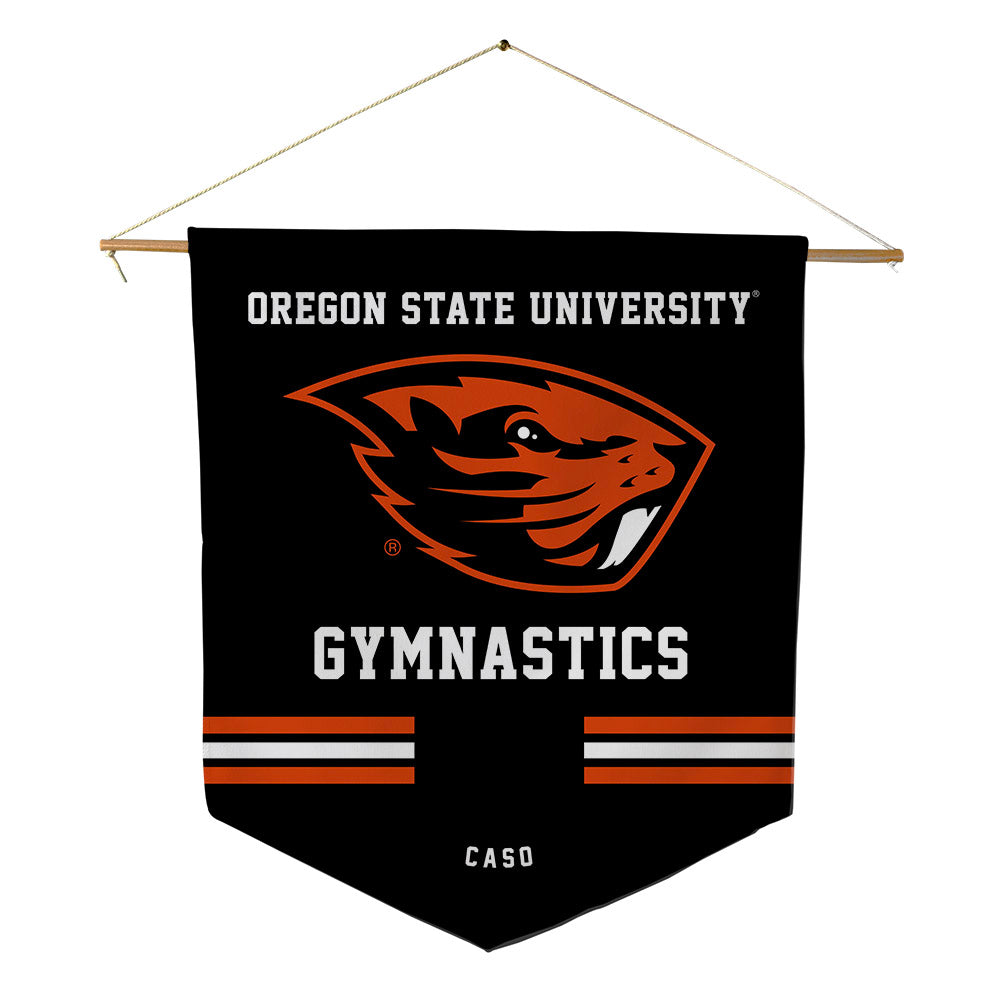 Oregon State - NCAA Women's Gymnastics : Francesca Caso - Pennant - 18" x 21"-0