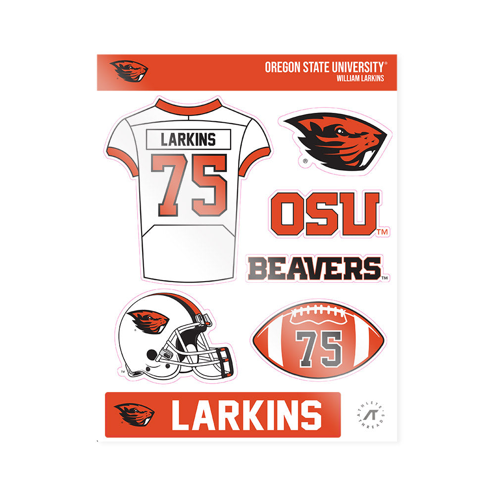 Oregon State - NCAA Football : William Larkins - Sticker Sheet-0