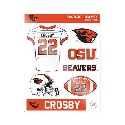 Oregon State - NCAA Football : Marquis Crosby - Sticker Sheet-0