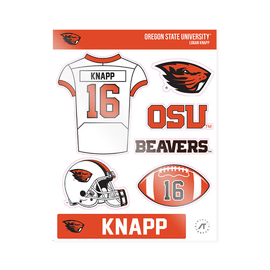 Oregon State - NCAA Football : Logan Knapp - Sticker Sheet-0