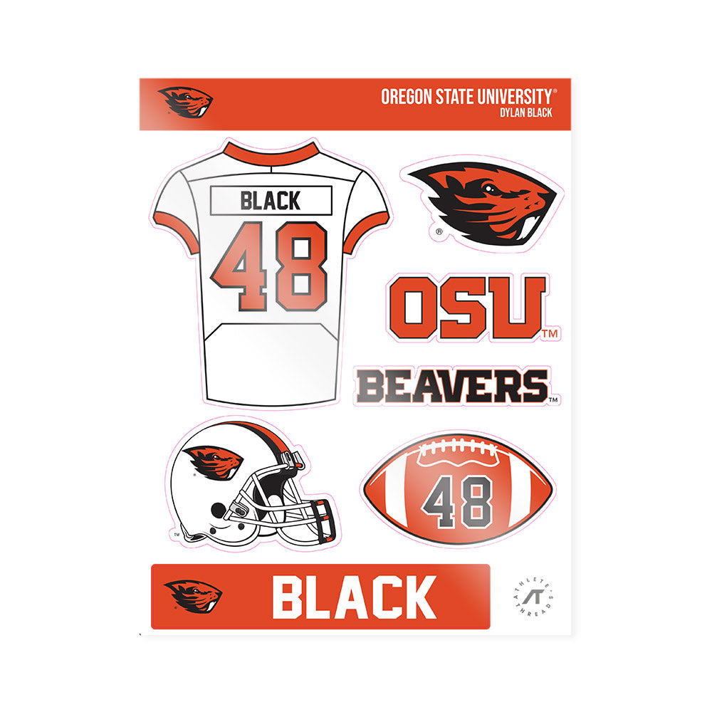 Oregon State - NCAA Football : Dylan Black - Sticker Sheet-0