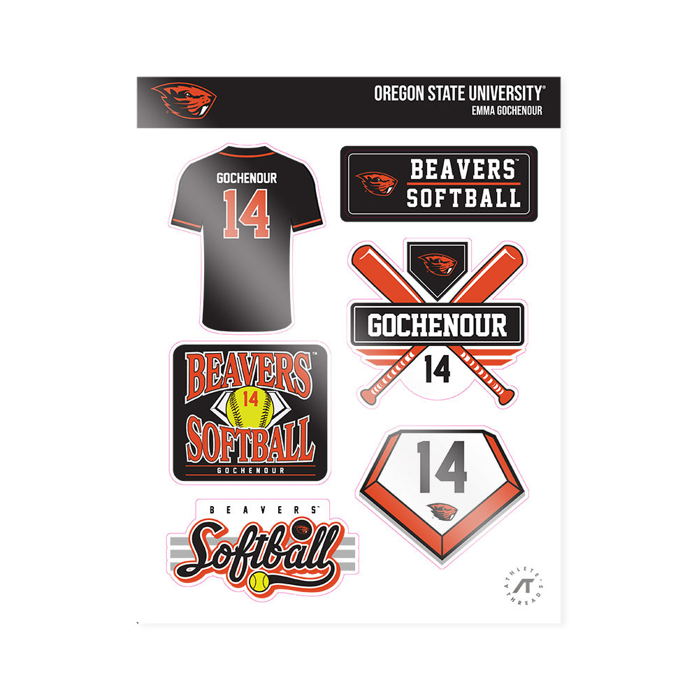 Oregon State - NCAA Softball : Emma Gochenour - Sticker Sheet-0