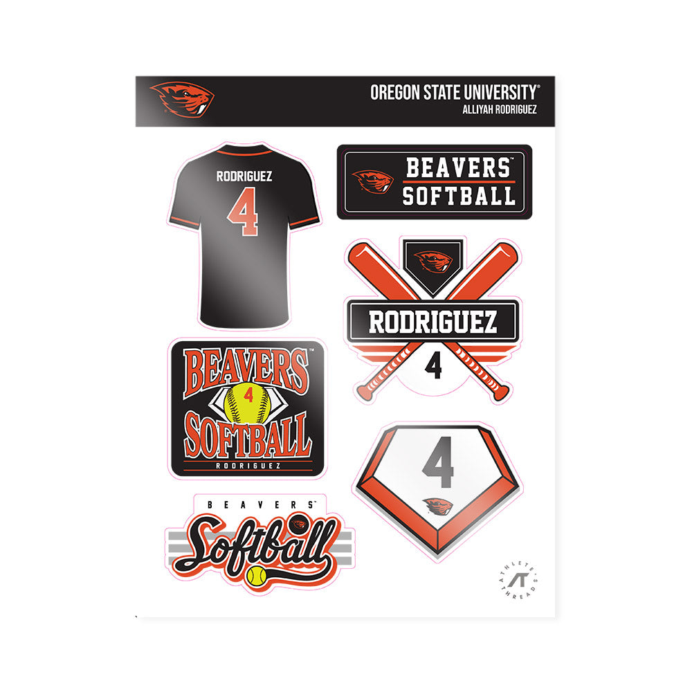 Oregon State - NCAA Softball : Alliyah Rodriguez - Sticker Sheet-0