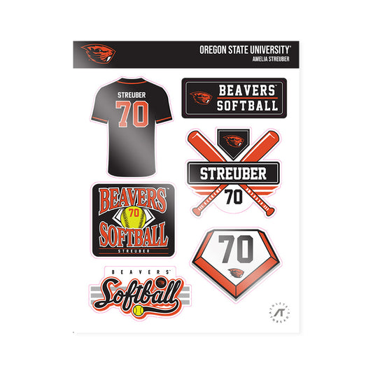 Oregon State - NCAA Softball : Amelia Streuber - Sticker Sheet-0