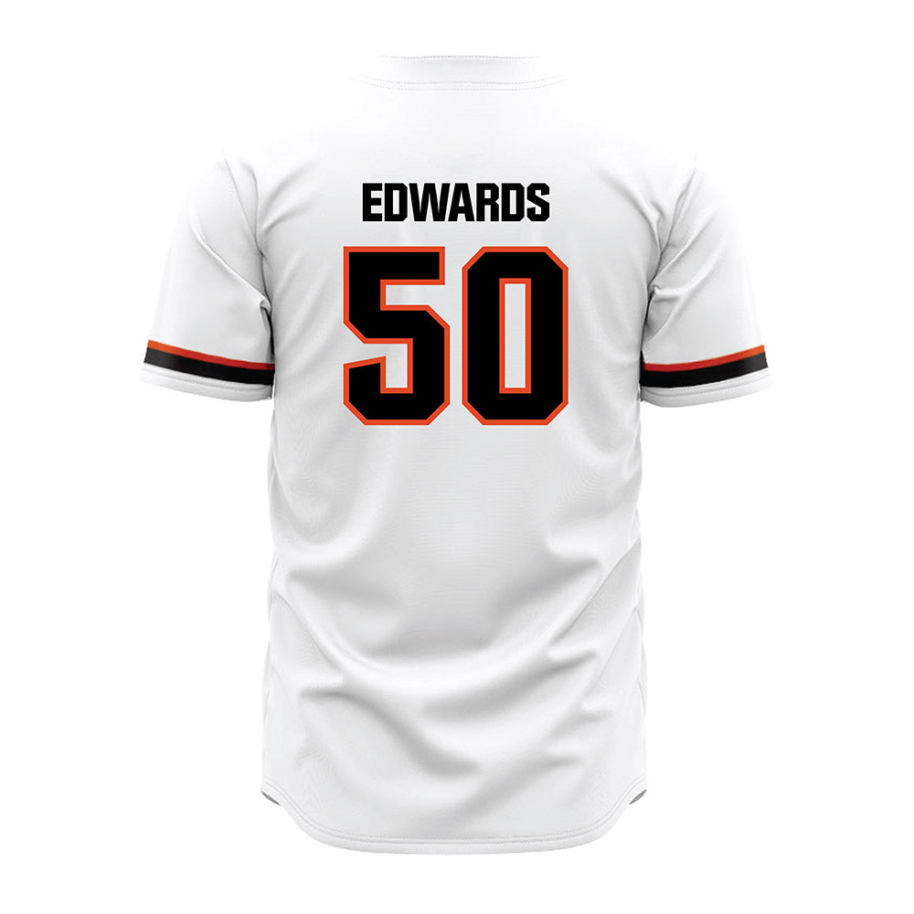 Oregon State - NCAA Baseball : Zach Edwards - White Jersey-1