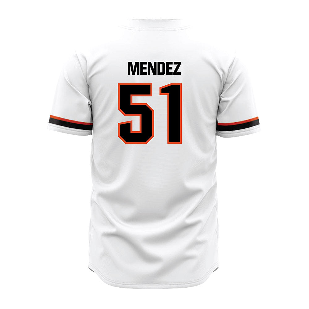 Oregon State - NCAA Baseball : Connor Mendez - White Jersey-1