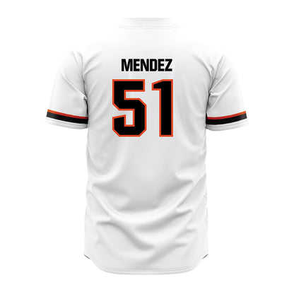 Oregon State - NCAA Baseball : Connor Mendez - White Jersey-1