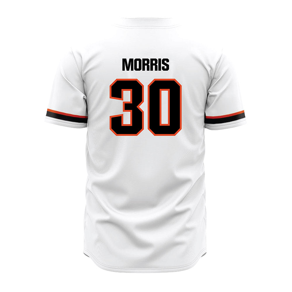 Oregon State - NCAA Baseball : Trey Morris - White Jersey-1