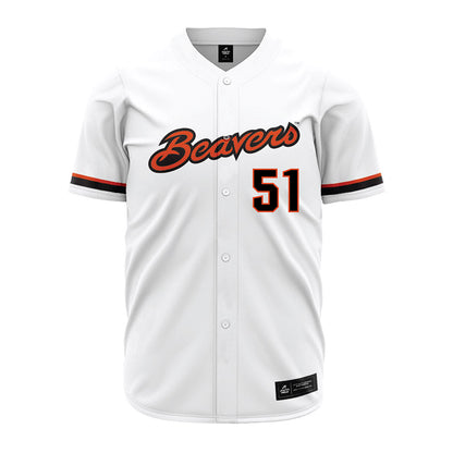 Oregon State - NCAA Baseball : Connor Mendez - White Jersey-0