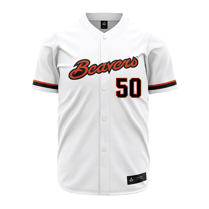 Oregon State - NCAA Baseball : Zach Edwards - White Jersey-0