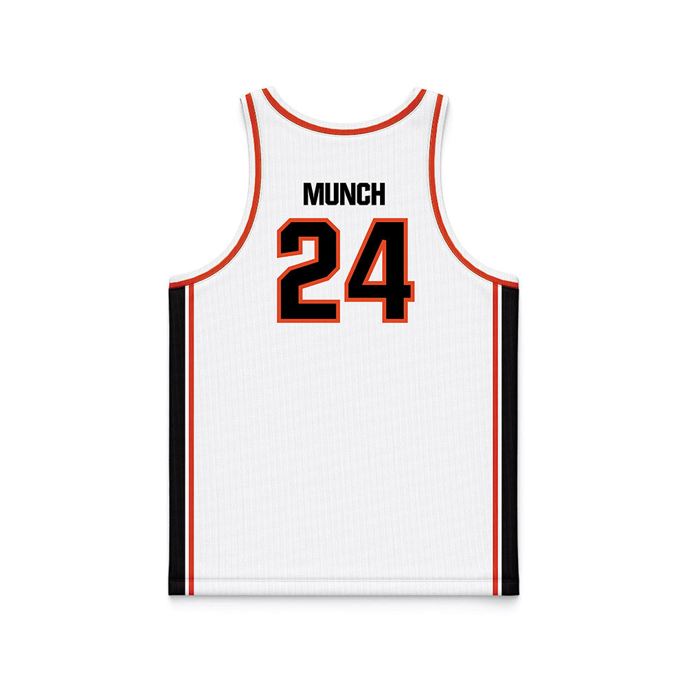 Oregon State - NCAA Men's Basketball : Johan Munch - White Basketball Jersey-1