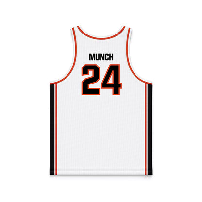 Oregon State - NCAA Men's Basketball : Johan Munch - White Basketball Jersey-1