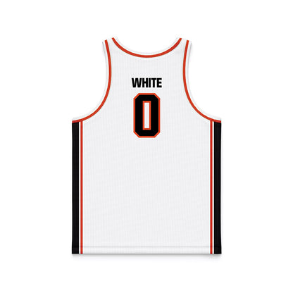 Oregon State - NCAA Men's Basketball : Desmond White - White Basketball Jersey-1