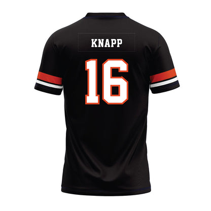 Oregon State - NCAA Football : Logan Knapp - Black Premium Football Jersey-1