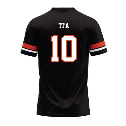 Oregon State - NCAA Football : Tristan Ti'a - Black Premium Football Jersey-1