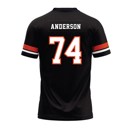 Oregon State - NCAA Football : Jacob Anderson - Black Premium Football Jersey-1