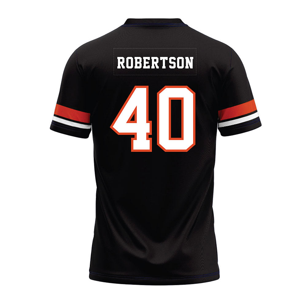 Oregon State - NCAA Football : Jackson Robertson - Black Premium Football Jersey-1