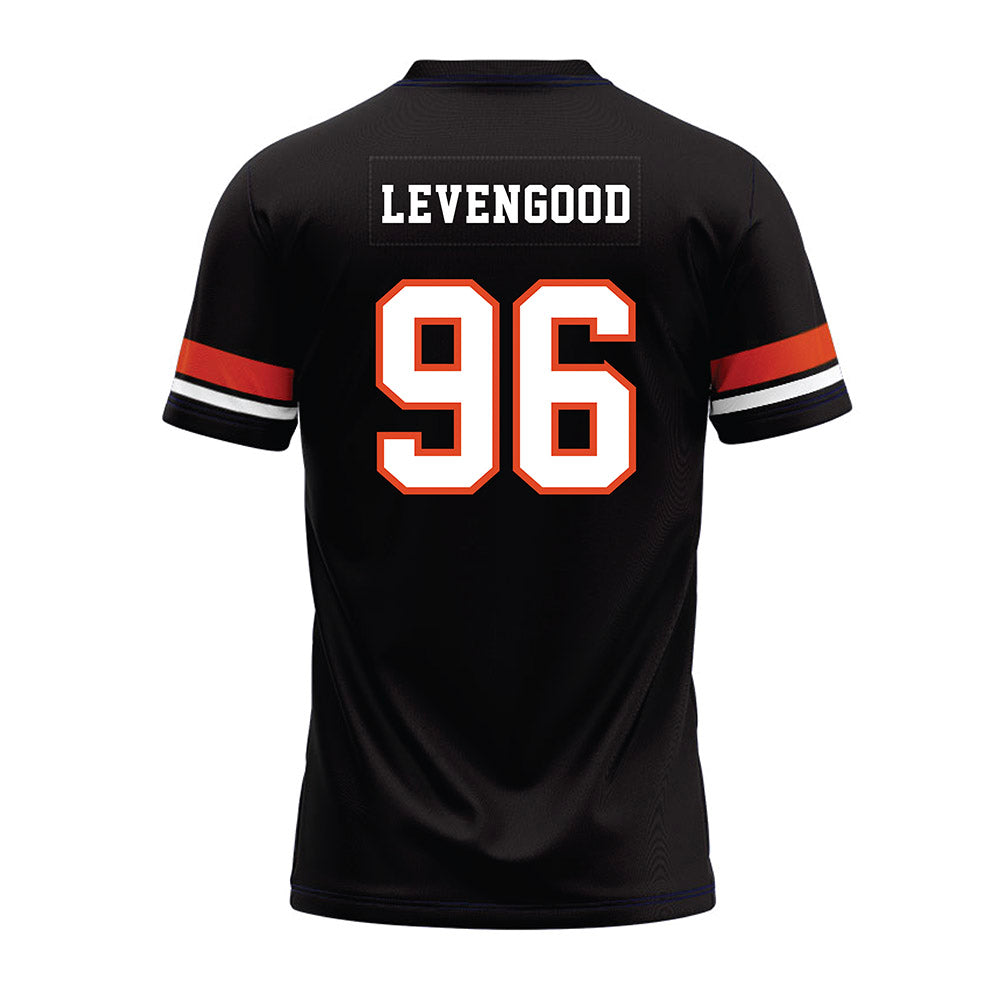 Oregon State - NCAA Football : Luke Levengood - Black Premium Football Jersey-1