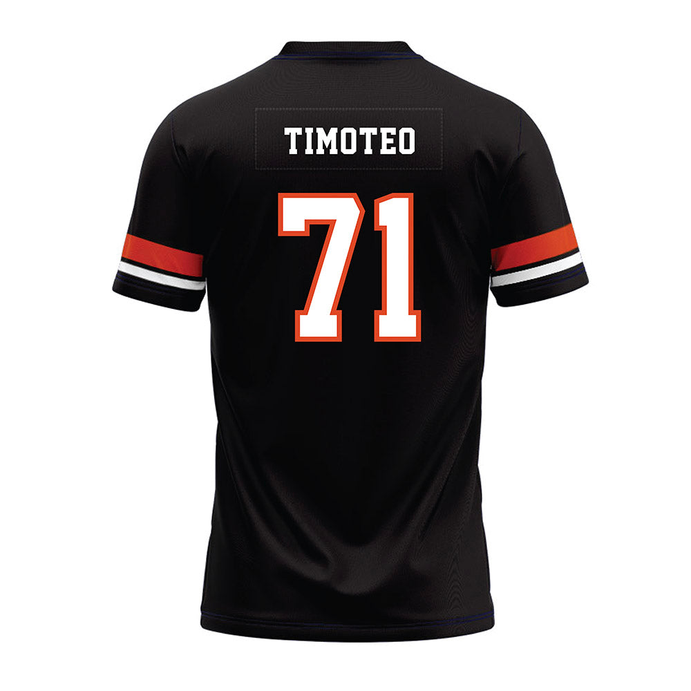 Oregon State - NCAA Football : Josiah Timoteo - Black Premium Football Jersey-1