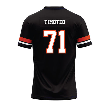Oregon State - NCAA Football : Josiah Timoteo - Black Premium Football Jersey-1