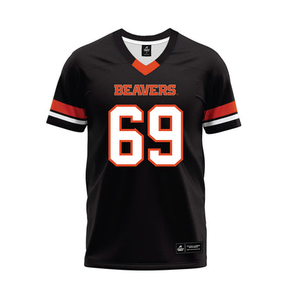 Oregon State - NCAA Football : Jacob Strand - Black Premium Football Jersey-0