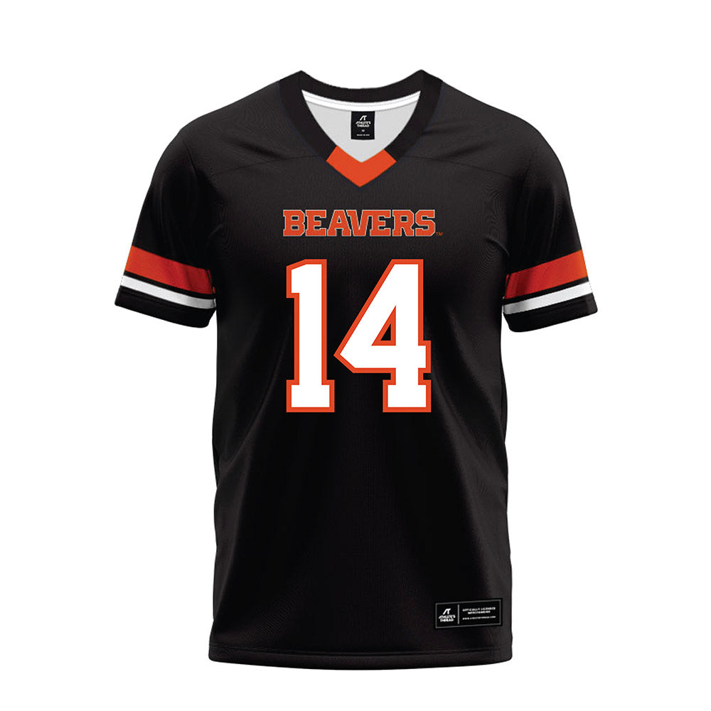 Oregon State - NCAA Football : Kord Shaw - Black Premium Football Jersey-0