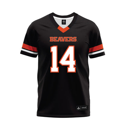 Oregon State - NCAA Football : Eddie Freauff - Black Premium Football Jersey-0