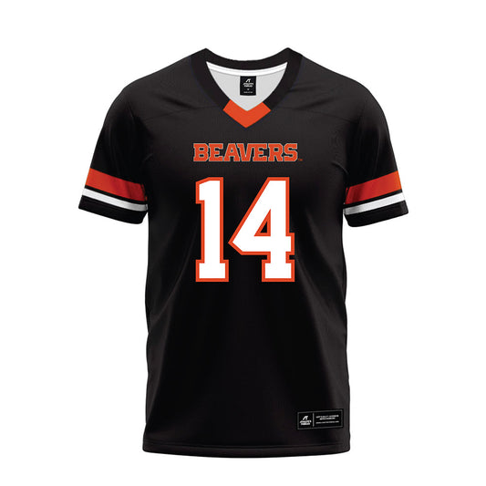 Oregon State - NCAA Football : Eddie Freauff - Black Premium Football Jersey-0